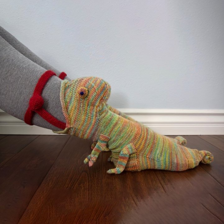 Creative Cute Chameleon Knit Socks