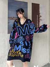 Casual Printed Loose Sweater Dress