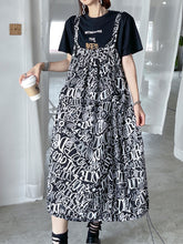 Summer Loose Letter Printed Vest Dress
