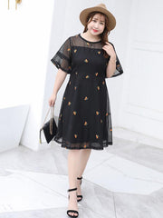Loose Chubby Girl Chiffon Dress
