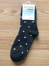 Peach Heart Print Cotton Socks