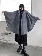 Casual Batwing Sleeves Roomy Zipper Jackets Outerwear