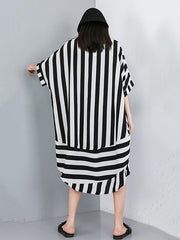 Original Irregularity Striped Shirts Dress