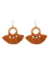 Bohemian Rattan Tassel Earrings