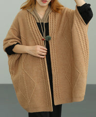 Solid Color Casual Plus Size Loose Sweater Outwear