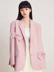 Solid Loose Long Sleeve Suit Outwear