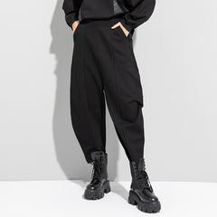 High Waist Slim Tapered Harem Pants