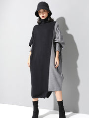 Casual Fashion Loose Stitching Dress