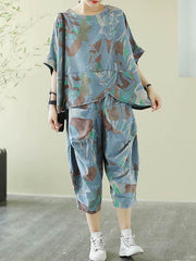 Artistic Retro Denim Two Pieces Suits