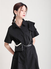 Design Small Square Bag Messenger Pearl Chain Bag