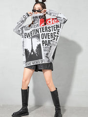 Urban Loose Printed Pullover Sweater