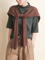 Casual Solid Color Literary Loose Shawl