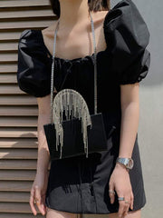 All-Match Tassel Rhinestone Handbag
