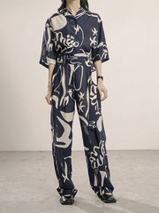 Summer Floral Printed Casual Suit