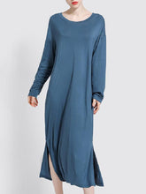 Loose Solid Split-Side Pajamas