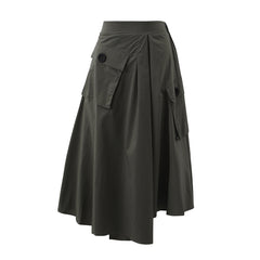 Harajuku Style Solid Elastic Waisted Skirt