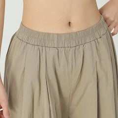 Women Solid Color Irregular Straight Casual Pants