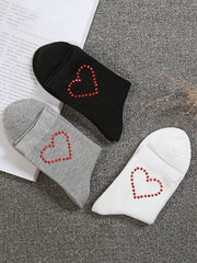 Love Decoration Plain Socks