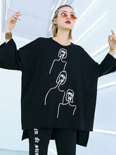 Printed Loose Round-Neck T-Shirt