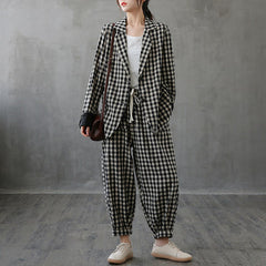 Women Loose-Fit Radish Pants Suit