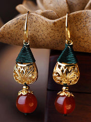 National Retro Split-joint Earrngs