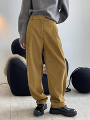 Retro High Waist Casual Wide Leg Pants