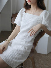 Original Solid Bishop Sleeve Dress