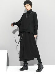 Bandage Cropped Solid Skirt