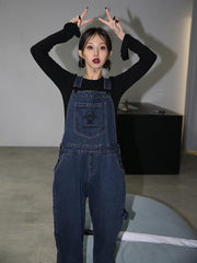 Retro Casual Jean Jumpsuits
