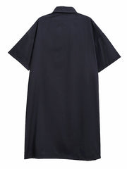 Short Sleeves Simple Urban Floral Midi Dress