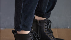 Women Stitching Plus Velvet Thick Casual Pants