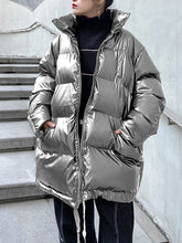 Zipper Solid Lapel Thick Coat