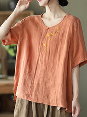 Retro Embroidered Loose T-Shirt
