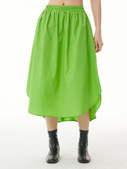 Irregular Clipping Roomy Pure Color Skirts Bottoms