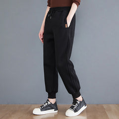 Loose Solid Color Fleece Harem Pants
