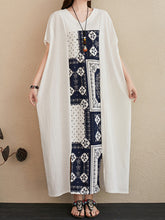 Batwing Sleeves V-Neck Maxi Dress