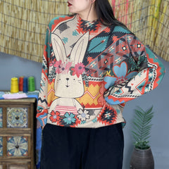 Round Neck Vintage Loose Sweater