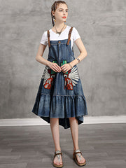 Original Irregularity Denim Suspender Dress