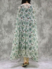 Loose A-Line 2-Pieces Butterfly Long Dress