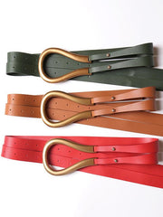 Horseshoe Metal Buckle Belt
