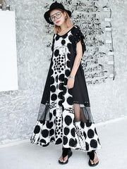 Loose Split-joint Lacy Long Dress