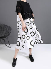 Vintage Split-Joint Lace Hollow Dress