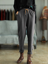 Solid Loose Knitted Cotton Pants