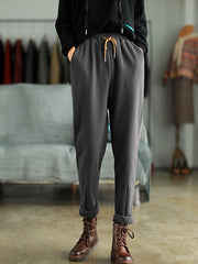 Solid Loose Knitted Cotton Pants