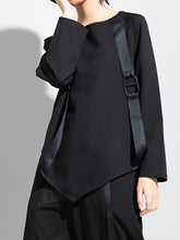 Women Stitching Loose Round Neck Sweatshirt