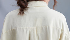 Lapel Solid Long Sleeves Shirt
