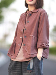 Loose Casual Lapel Short Outwear