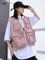 Cool Hip-Hop Multi-Pocket Functional Vest