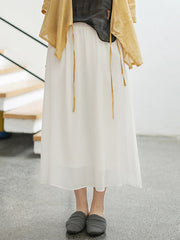 Casual Simple Solid Color Retro Skirts