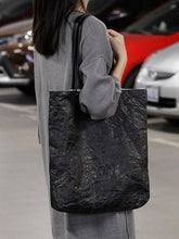 Vintage Ruffled Kraft Paper Canvas Shoulder Bag